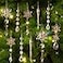 GuassLee 18pcs Crystal Christmas Ornaments for Christmas Tree DecorationsChampagne Hanging Acrylic Snowflake and Icicle Ornaments with Drop Pendants for New Year Party Decorations Supplies