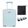 Aklsvion 18inch Carryon Boarding Luggage Equipped with Movable Wheels TSA ApprovedUnder the Seat Hard Shell Construction Lightweight Bag with Essential Accessories Baby Blue