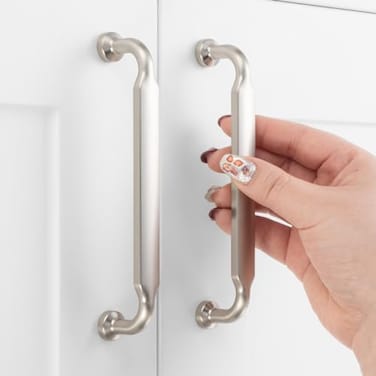 ASKANO 10 Pack 5 Inch Hole Centers Brushed Nickel Cabinet Pulls Satin Nickel Cabinet Handles Silver Kitchen Hardware for Cabinets ZP2302 Drawer Bedroom Dresser Bathroom Vanity Cupboard
