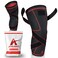 ATHLEDICT Knee Brace Compression Sleeve with Strap for Best Support Pain Relief for Meniscus Tear Arthritis Running Basketball MCL Jogging Post Surgery Recovery for Men Women L