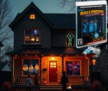 HoliScapes AtmosFX Halloween Digital Decoration on USB Includes 8 Atmosfx Video Effects for Hallloween