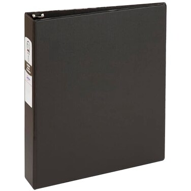 Avery Standard 3 Ring Binder 15 Round Rings 275Sheet Capacity 21 Inch Wide Spine 1 Black Binder Ideal for Lightweight Organization and Occasional Referencing 03401