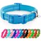 azuza Reflective Dog CollarSoft Neoprene Padded Pet Collar with ID Tag RingAdjustable for Small DogsSky BlueS