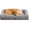 BFPETHOME Orthopedic Dog Bed for Large Sized Dogs Washable Dog Couch Bed with Bolster Sides Removable Waterproof Cover NonSlip Base Comfortable Pet Bed for Better Sleeping
