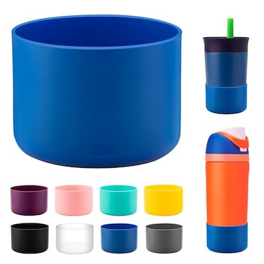 Bluwing Silicone Boot for Owala Kids Water Bottle 1416 oz AntiSlip Protective Sleeve Bottom Protector for Owala Kids Tumbler 12oz FreeSip 16ozNavy