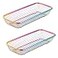 BYEGOU Silverware Drawer Organizer Rainbow Mesh Kitchen Drawer Organizers Iridescent Stackable Storage Basket Metal Utensil Holder for Flatware 125x5x25 Pack of 2