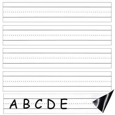 Chinco 10 Pcs Magnetic Sentence Strips for Teachers Dry Erase Lined Magnetic Sentence Strips 12 x 3 Inch Teaching Supplies for The Classroom Reusable Learning Classroom Magnet ToolsWhite