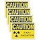 ComplianceSigns com CAUTION XRay Radiation OSHA Safety Label Decal 5x35 in 4Pack Vinyl for Medical Facility Hazmat