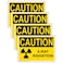 ComplianceSigns com CAUTION XRay Radiation OSHA Safety Label Decal 5x35 in 4Pack Vinyl for Medical Facility Hazmat
