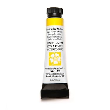 DANIEL SMITH Daniel Smith Extra Fine Watercolor Paint 5ml Tube Hansa Yellow Medium 284610039 017 Fl Oz Pack of 1