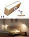 DetarZinLED Wall Lights Battery Operated WoodenMagnetic Wall Sconces RechargeableAdhesive Wall Lights for BedroomDimmable Wall Mounted Bedside LampCordless Battery Wall Sconce for Bedroom Reading