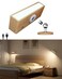 DetarZinLED Wall Lights Battery Operated WoodenMagnetic Wall Sconces RechargeableAdhesive Wall Lights for BedroomDimmable Wall Mounted Bedside LampCordless Battery Wall Sconce for Bedroom Reading