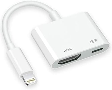 Hatuge Digital AV HDMI Adapter Compatible with iPhone 14 13 12 11 XS Max XS XR X 8 7 6 5 iPad to HD TVMonitorProjector 1080P Sync Screen Connector