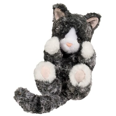 Douglas Lil Baby Black White Kitten Plush Stuffed Animal 6Inch Long