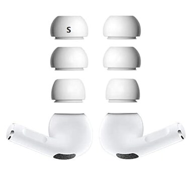 JNSA Ear Tips Replacement for AirPods Pro Air Pods Pro Covers Air Pods Pro Earbuds Tips Ear Cap Ear Gel Silicone Eartips 3 Pairs Small Size White S
