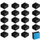 Easycargo 20pcs 9mm Small mini Heatsink Kit 9x9x5mm 3M 8810 Thermal Conductive Adhesive Tape mini Cooler Aluminum Heat Sink for Cooling VRM GPU Stepper Driver MOSFET VRam Regulators 9mmx9mmx5mm