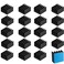 Easycargo 20pcs 9mm Small mini Heatsink Kit 9x9x5mm 3M 8810 Thermal Conductive Adhesive Tape mini Cooler Aluminum Heat Sink for Cooling VRM GPU Stepper Driver MOSFET VRam Regulators 9mmx9mmx5mm