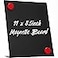 Fainne 1 Pc Magnetic Bulletin Board with Easel Stand Mini Magnet Metal Tabletop Memo Display Board for Back to School Menu Table Office Supplies Black11 x 85 Inches