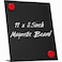 Fainne 1 Pc Magnetic Bulletin Board with Easel Stand Mini Magnet Metal Tabletop Memo Display Board for Back to School Menu Table Office Supplies Black11 x 85 Inches