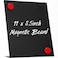 Fainne 1 Pc Magnetic Bulletin Board with Easel Stand Mini Magnet Metal Tabletop Memo Display Board for Back to School Menu Table Office Supplies Black11 x 85 Inches
