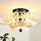 GloMuse Semi Flush Mount Ceiling Light Fixture Vinatge Black Ceiling Lights Mid Century Modern Glass Close to Ceiling Lighting Fixtures for Bedroom Hallway Foyer Bathroom Kitchen Laundry Room Nursery