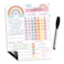 Hadley Designs Magnetic Chore Chart for Kids Reward Chart for Kids Dry Erase Responsibility Board for Children at Home Fridge Behavior Tracker for Daily Weekly Tasks Rainbow Toddler Chore Board