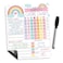 Hadley Designs Magnetic Chore Chart for Kids Reward Chart for Kids Dry Erase Responsibility Board for Children at Home Fridge Behavior Tracker for Daily Weekly Tasks Rainbow Toddler Chore Board