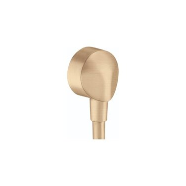 hansgrohe FixFit Handheld Shower Wall Outlet 12inch Thread Connection Round Modern Flush Mount in Brushed Bronze 27458143