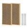 HappyFreeSX Splicing Cat Scratch Pad Cat Scratchers for Indoor Cats and Kitten 2 Pack Cat Scratching Pad Cat Scratcher Cardboard Cat Scratching Pad Premium Scratch from Cats DoubleSided Design