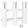 HiUmi Wall Mounted Fishing Rod Holders Tubes Links Fishing Rod Holder Rack Rests 3PoleWhite