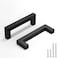 homdiy 25 Pack Black Cabinet Handles 3 Inch76 mm Hole Centers Matte Black Cabinet Pulls Stainless Steel Drawer Dresser Handles Square Bar Hardware Drawer Pulls Stainless Steel Dresser Hardware