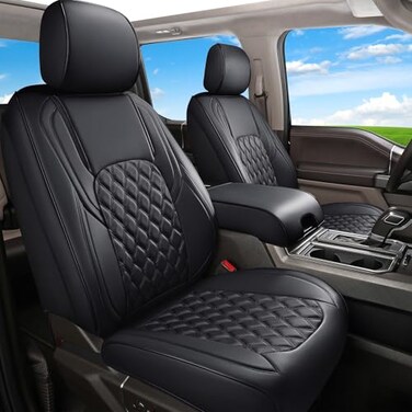 Huidasource Tacoma Front Seat Covers Leather Car Seat Covers Custom Fit for Toyota Tacoma 20162023 2022 2021 Double Crew Cab SR SR5 Limited TRD Pro TRD Sport OffRoad Front PairBlack