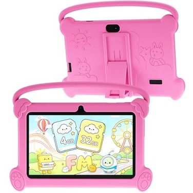 ICONLINK Kids Tablet 7 inch 39 for Kids32GB ROM Toddler with Shockproof CaseKids Android Software Installed NetflixYoutTube aiwawa Apps Parent ControlsDual Camra WiFiFM GPS Pink