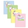 KAISA Colored Paper Spiral Notebook Wide Ruled 712x 934 Wirebound 1 Subject Notebooks 100 Sheetpad 4PadsPack SC10001W