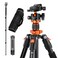 K&F CONCEPT KF CONCEPT 62 DSLR Camera Tripod Lightweight and Compact Aluminum Detachable Monopod Tripod with 360 Panorama Ball Head Quick Release Plate for Travel and Work K254A1BH28L Payload 22lbs