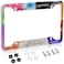 SKZOHROT License Plate Frame for Car Taylors Version Style Car Plate Frame with Screws for Standard Us Canada License Plate Holder Stainless Steel Car Accessories 12x6 Inch