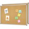 Lockways Cork Board Bulletin Board 2 Pack Double Sided Corkboard 36 x 24 WallMounted Silver Aluminum Message Presentation Notice Board 3 x 2 Feet