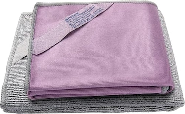 Longmann Nrwex Basic Package Window Cleaning Cloth and EnviroCloth Glass Cloth Cleaning Cloth Streaks Schatches Free Just Add Water Purple 1 Pack Grey 1 Pack