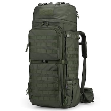 Mardingtop 75L Molle Hiking Internal Frame Backpacks with Rain Cover for CampingBackpackingTravellingRanger Green