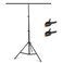 Meking TShape Photo Background Stand 4x65ft12x2m Portable Backdrop Support Stand System with 2 Spring Clamps for Studio Video Picture Photography
