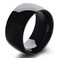 Fashion Month Mens 12mm Classic Black Titanium Stainless Steel Ring Wedding Engagement Domed High Polished Band Size 11