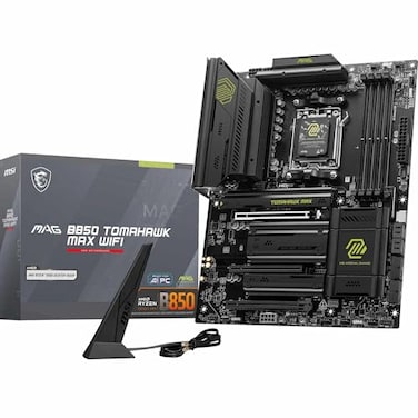msi MSI MAG B850 Tomahawk MAX WiFi V1 Motherboard ATX Supports AMD Ryzen 90008000 7000 Processors AM580A SPS VRM DDR5 Memory Boost 8400 MTs OC PCIe 50 x16 M2 Gen5 WiFi 7 5G LAN