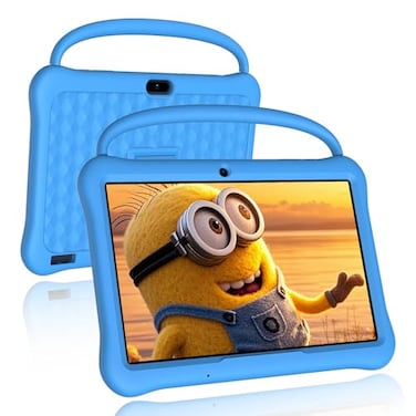 NEWISION 10 inch Kids Tablet Android 13 Tabletas for Kids 64GB Large HD IPS DisplayiWawa Pre Installed Parental ControlEducational GamesToddler Tablets with CaseWiFiBluetoothBlue
