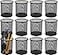 Nicunom 12 Pack Metal Pen Holder Wire Mesh Pen Cup Pencil Holder Pencil Cup for Desk Office Pen Organizer Black