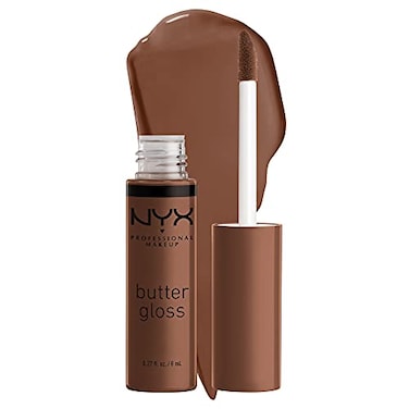NYX PROFESSIONAL MAKEUP Butter Gloss Brown Sugar NonSticky Lip Gloss Fudge Me Warm Brown