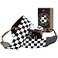 Padwa Lifestyle Black and White Plaid Camera Strap 2 Wide Double Layer Cowhide HeadCotton Camera Shoulder StrapsGrid Pattern Adjustable Camera Neck Strap for all CamerasGift for Photographers