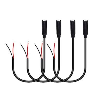 RIIEYOCA 25mm Female Plug to Bare Wire Stereo Audio Cable25mm TS 2 Pole Mono Female Plug to Open End Audio Line for and Audio Equipment Installed or Replace Repair4 Pack