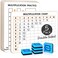 Scribbledo SCRIBBLEDO 5 Pack Dry Erase Multiplication Chart White Board 9 x 12 Multiplication Table Double Sided Times Table Math Manipulatives Whiteboard for Kids Students Classroom 5 Erasers Include