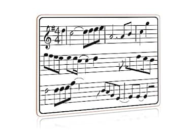 Scribbledo Dry Erase Music Staff White Boards 9 X 12 Inch Lapboard Double Sided Musical Notes whiteboard for Kids Students Musicians and Home