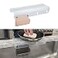 SiliProducts SiliSink Silicone Edge Guard for Kitchen Sink Fits 375 4 Wide The Original Silicone Sink Edge Protector with Sponge Caddy Splash Guard 14 Clear Diamond